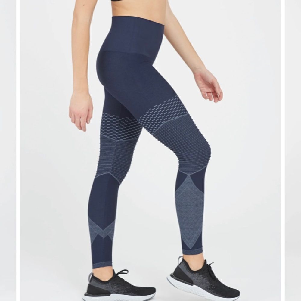 Spanx‎ look at me now seamless moto leggings black/grey new 1x